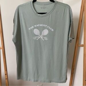 Abercrombie & Fitch Graphic Tee Racquet Club Green size L